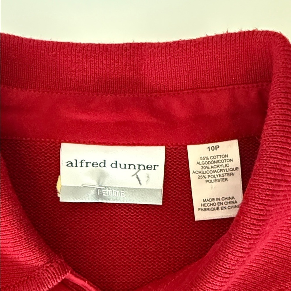 Alfred Dunner Red Button-Up Jacket - Picture 2 of 4